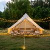 13.1FT Oxford Bell Tent for Family Camping Spacious Yurt Tent with Stove Jack, 4 Season Glamping Shelter, Waterproof Oxford Hot Tent for 4-8 People