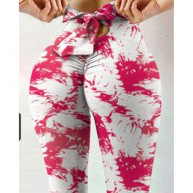 Hip-Lifting Sweatpants Leggings Women's Yoga Pants Stretch Fitness Pants (Option: XL-P1004)